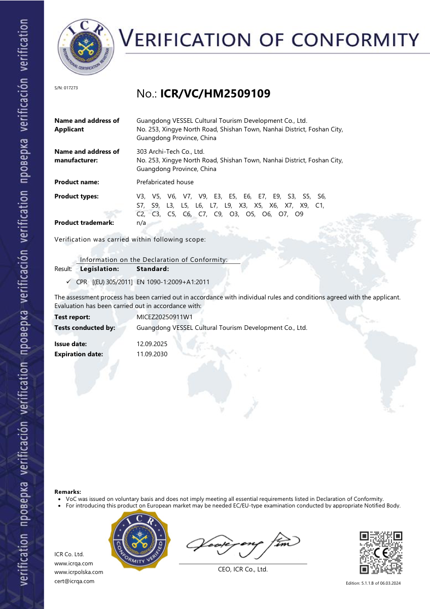 EU CPR Verification of Conformity · 40+ Models Covered